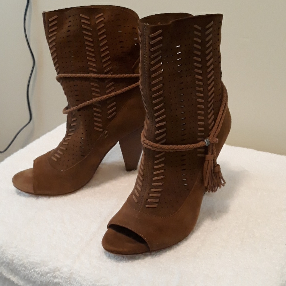 peep toe booties